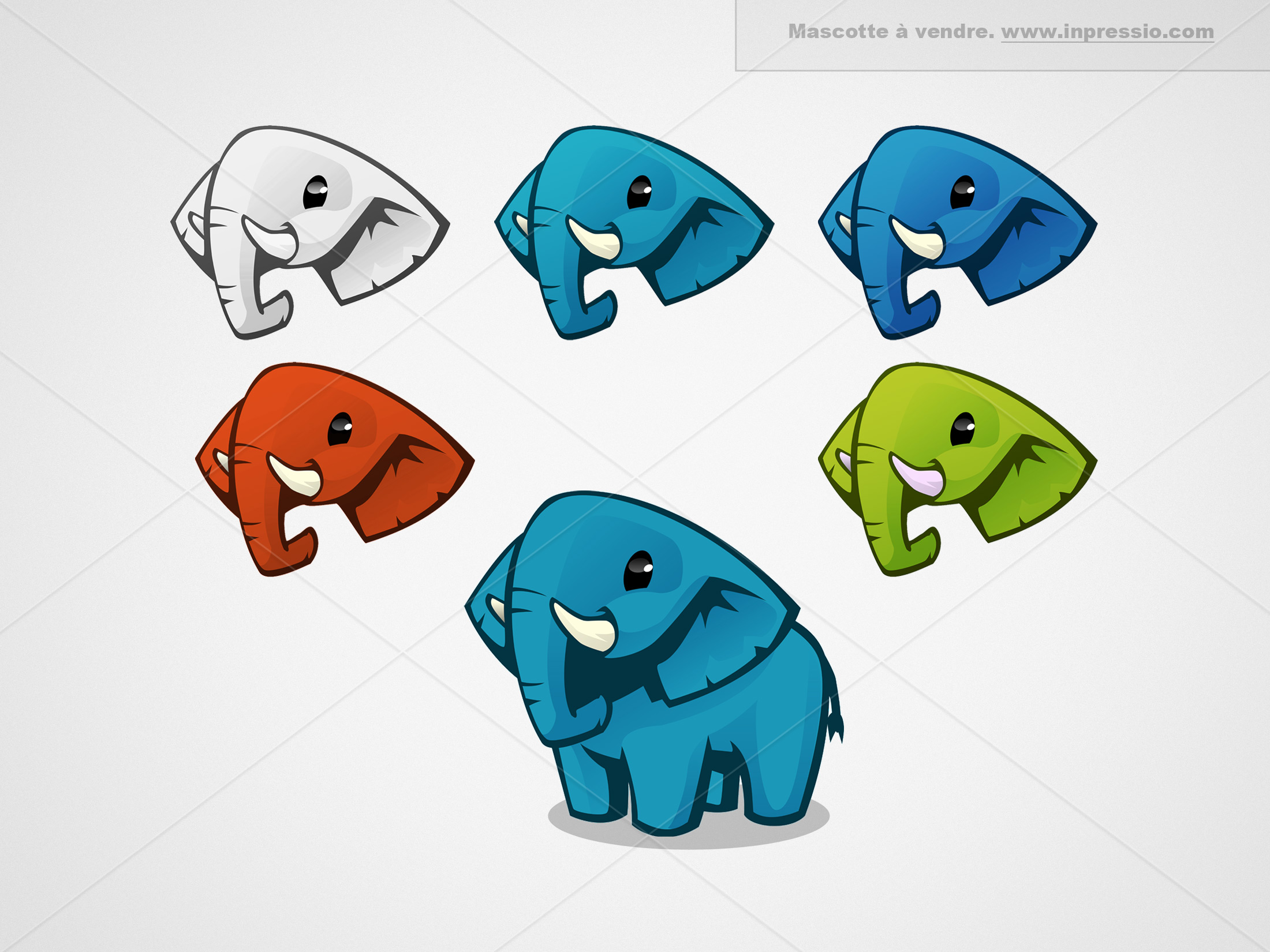 Éléphant - Logo/Mascotte à vendre